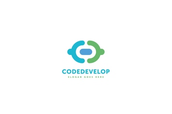 Code Develop Logo C D Letter Template