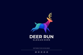 Deer Gradient Colorful Logo