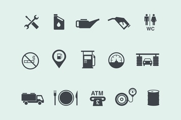 15 Gas and Petrol Station Icons