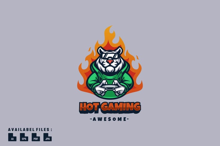 Hot Gaming Logo Mascot