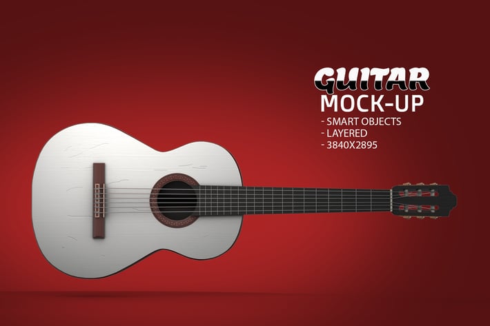 Guitar Face PSD Mock-up