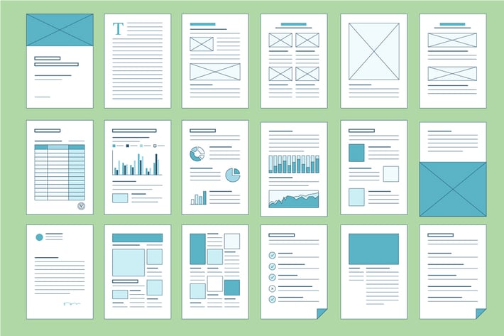 Set of business A4 documentation templates