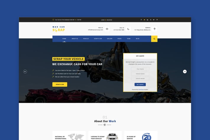 Car Scrap PSD Template
