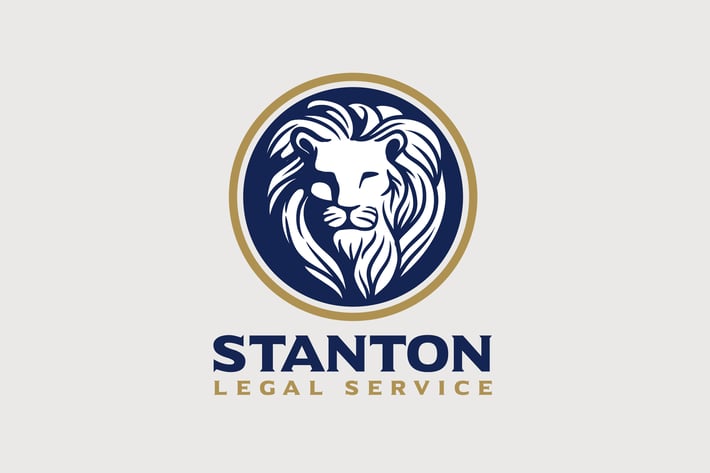 Heraldic Royal Lion Emblem Logo