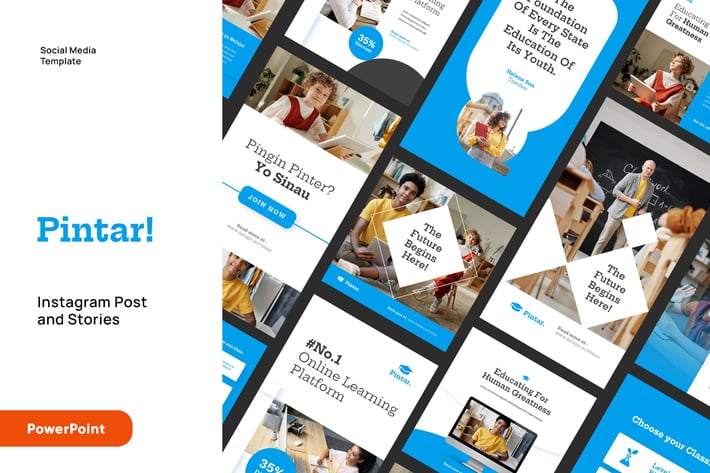 Education Instagram Post and Stories Powerpoint