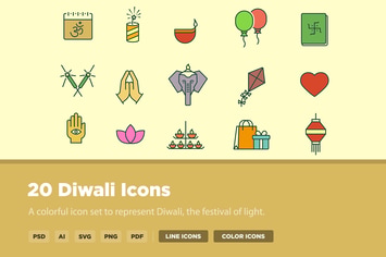 20 Diwali Icons