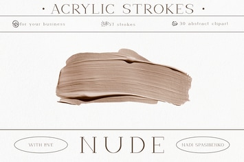 Nude. Acrylic Strokes