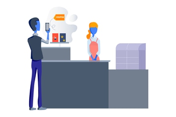 AR Tech support Store Illustration