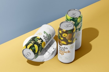 500ML Soda Can Mockup