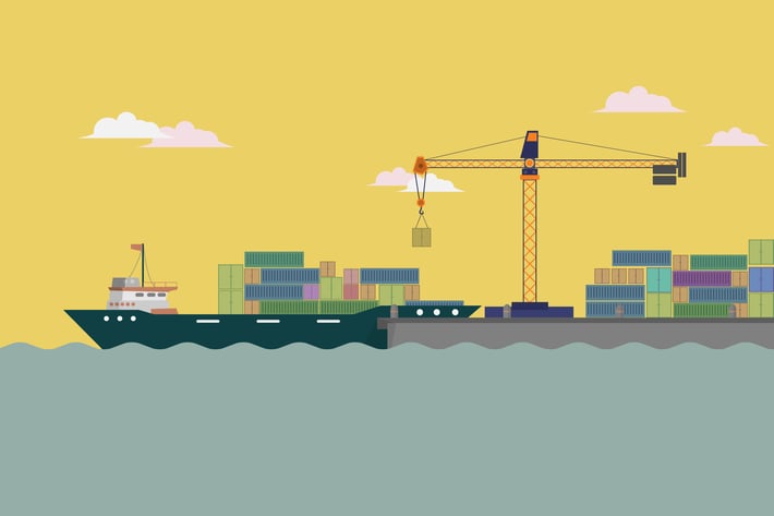Harbour Ship - Illustration Background