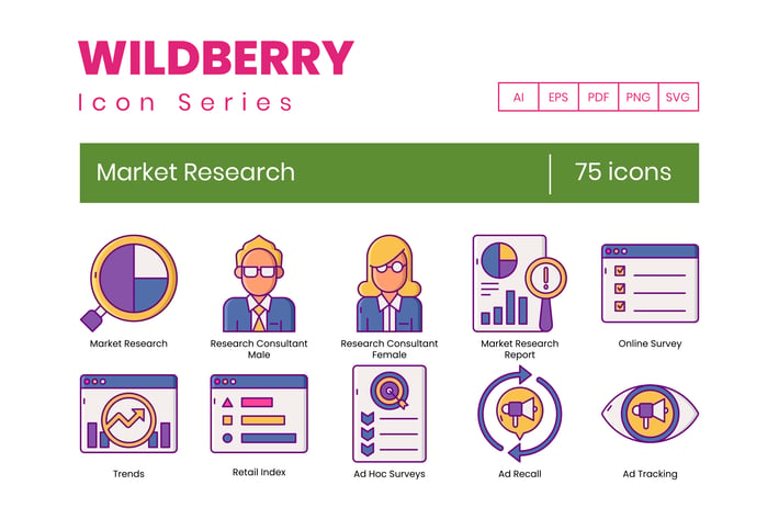 Market Research Icons
