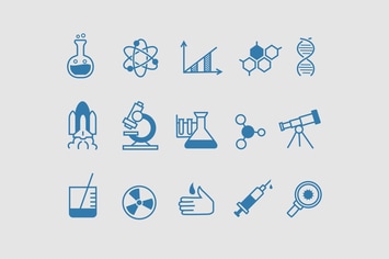 15 Science Doodle Icons