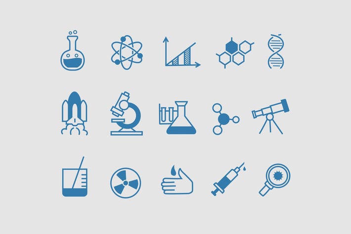 15 Science Doodle Icons