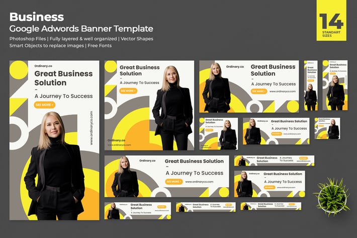 Business Google Ads Banners Template Set