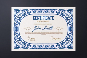 Vintage Certificate Layout