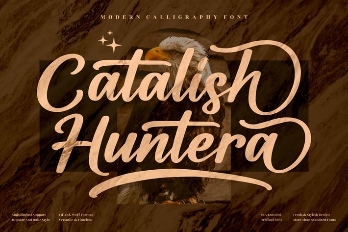 Catalish Huntera Modern Script