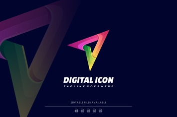 Triangle Gradient Colorful Logo