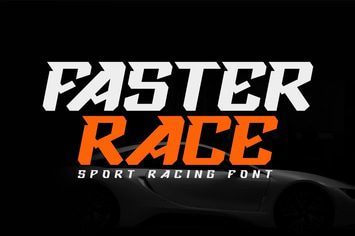 Faster Race | Sport Racing Font