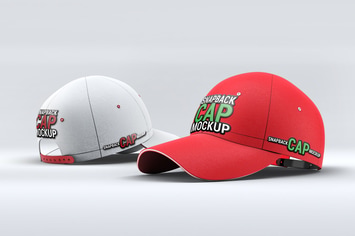 Snapback Baseball Cap Mock-Up