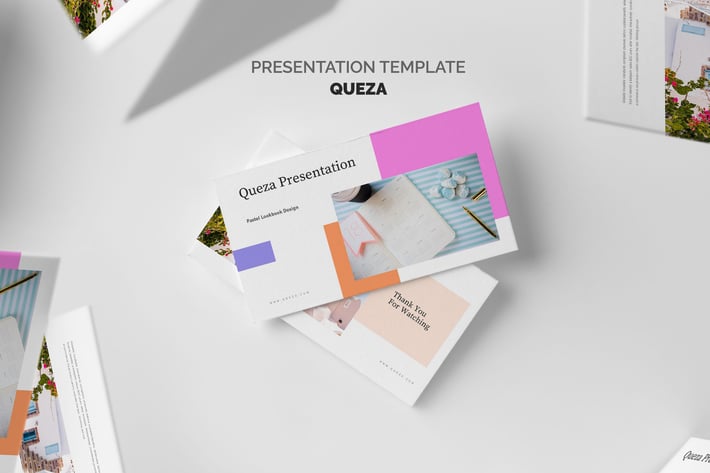Queza : Pastel Color Sales Marketing Keynote