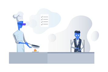 VR Tech support Restaurant Stove Illustration