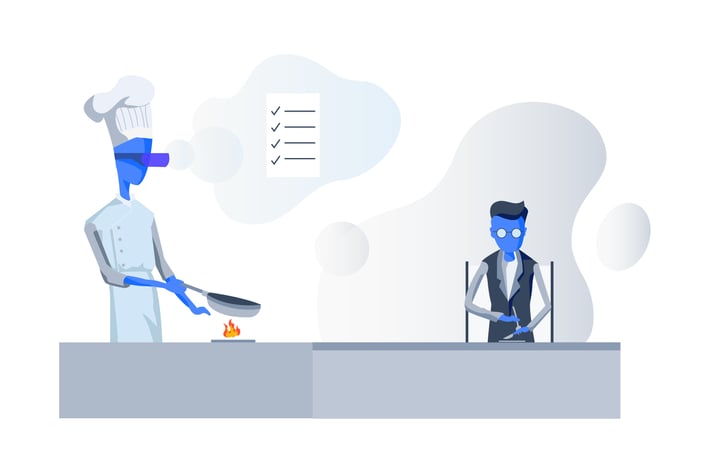 VR Tech support Restaurant Stove Illustration