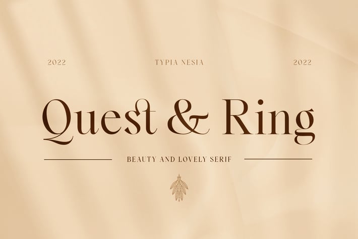 Quest and Ring - Beauty and Lovely Serif Font
