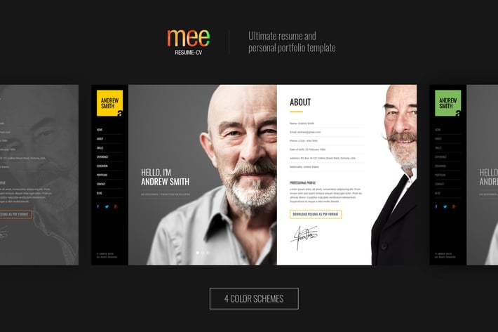 MEE - Responsive Resume and Portfolio Template