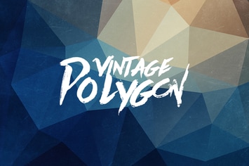 Grunge Vintage Polygon Background Set