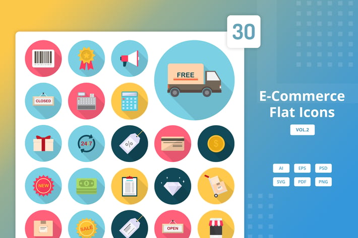 E-Commerce - Flat Icons Vol.2