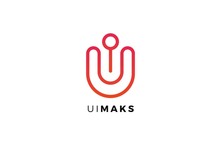 Ul Maks Letter Logo Template