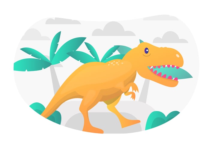Tyrannosaurus Flat Illustration