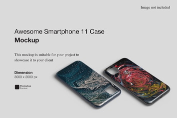 Awesome Smartphone 11 Case Mockup