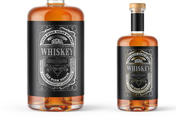 Vintage Whiskey Label Packaging Layout 