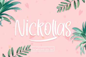 Nickollas - Handwritten Sans Serif Font