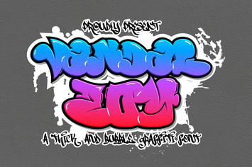 Vandal Zoy - Thick And Bubble Graffiti Font
