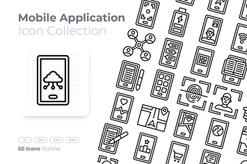 Mobile Application Outline Icon