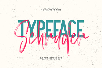 Schrader SVG Brush Font