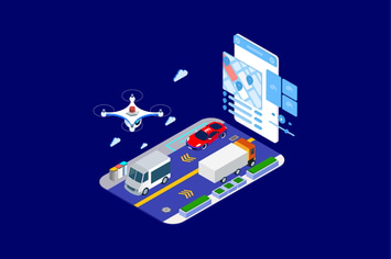 Drones Police Isometric Illustration - T2
