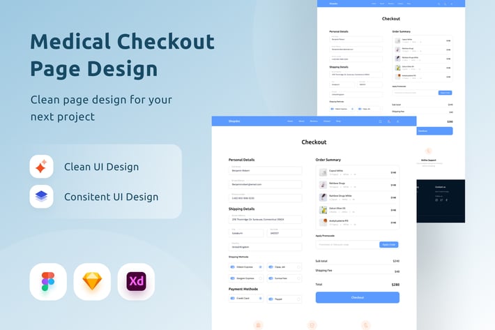 Medical Checkout Page Design