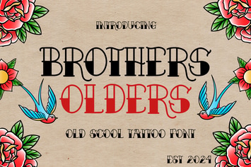 Brothers Olders Vintage Tattoo Display Font 