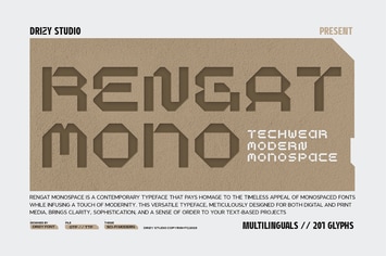 Rengat Mono - Monospace Font