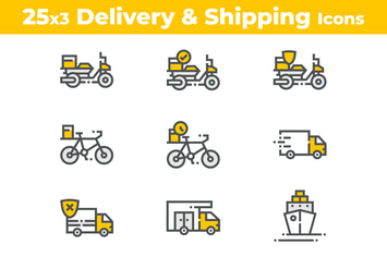25 Delivery and Shipping Icons