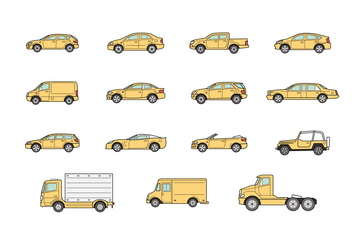 15 Car bodies icons
