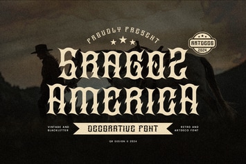 Sragoz America - Blackmetal & Western Font