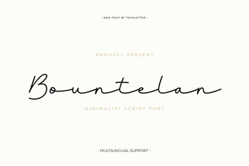 Bountelan - Script Monoline Font