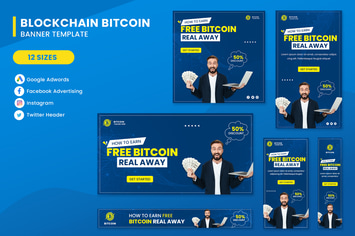 Bitcoin Banner Ads Set Template