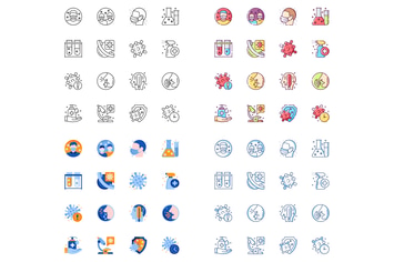 Line Icon Hygiene for Coronavirus COVID-19