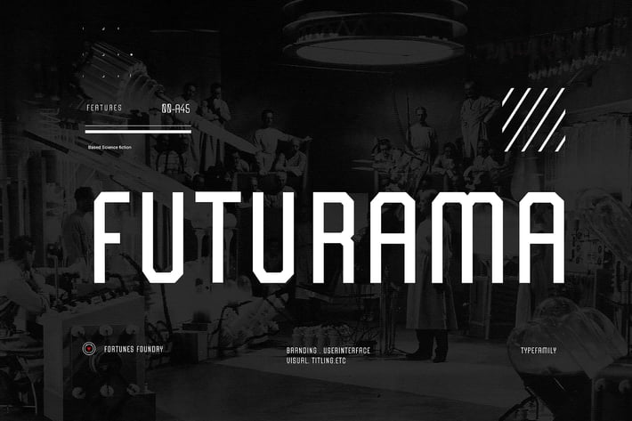 Futurama Modern Titling