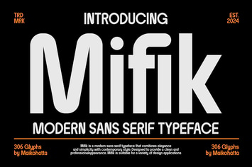 Mifik - Modern Sans Serif Typeface